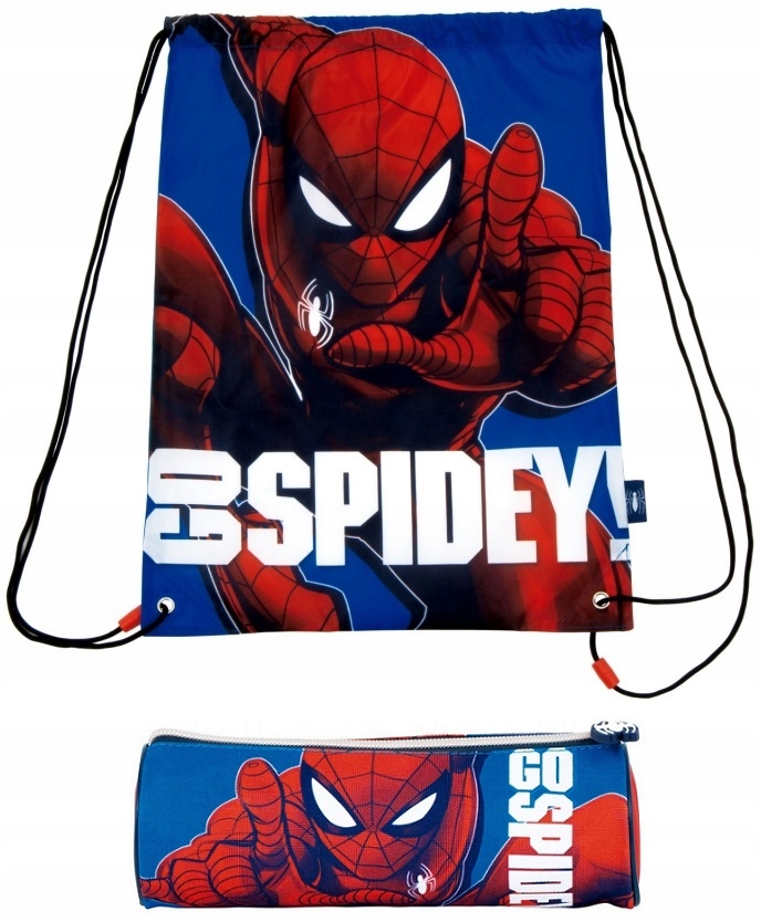 WOREK na buty kapcie + PIÓRNIK TUBA na zamek Marvel SPIDERMAN