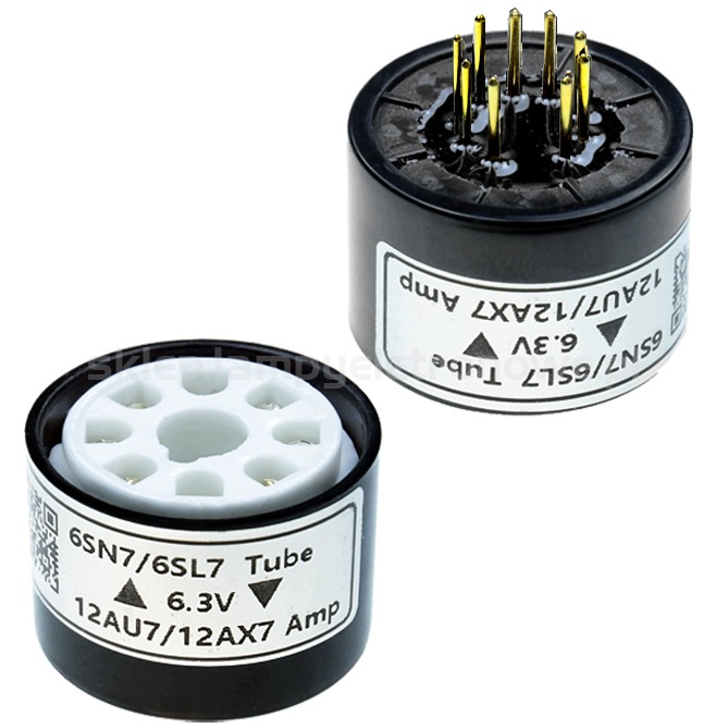 Adaptér adaptér z lamp 6SN7 (6SL7) na ECC82 (ECC83) Black Base