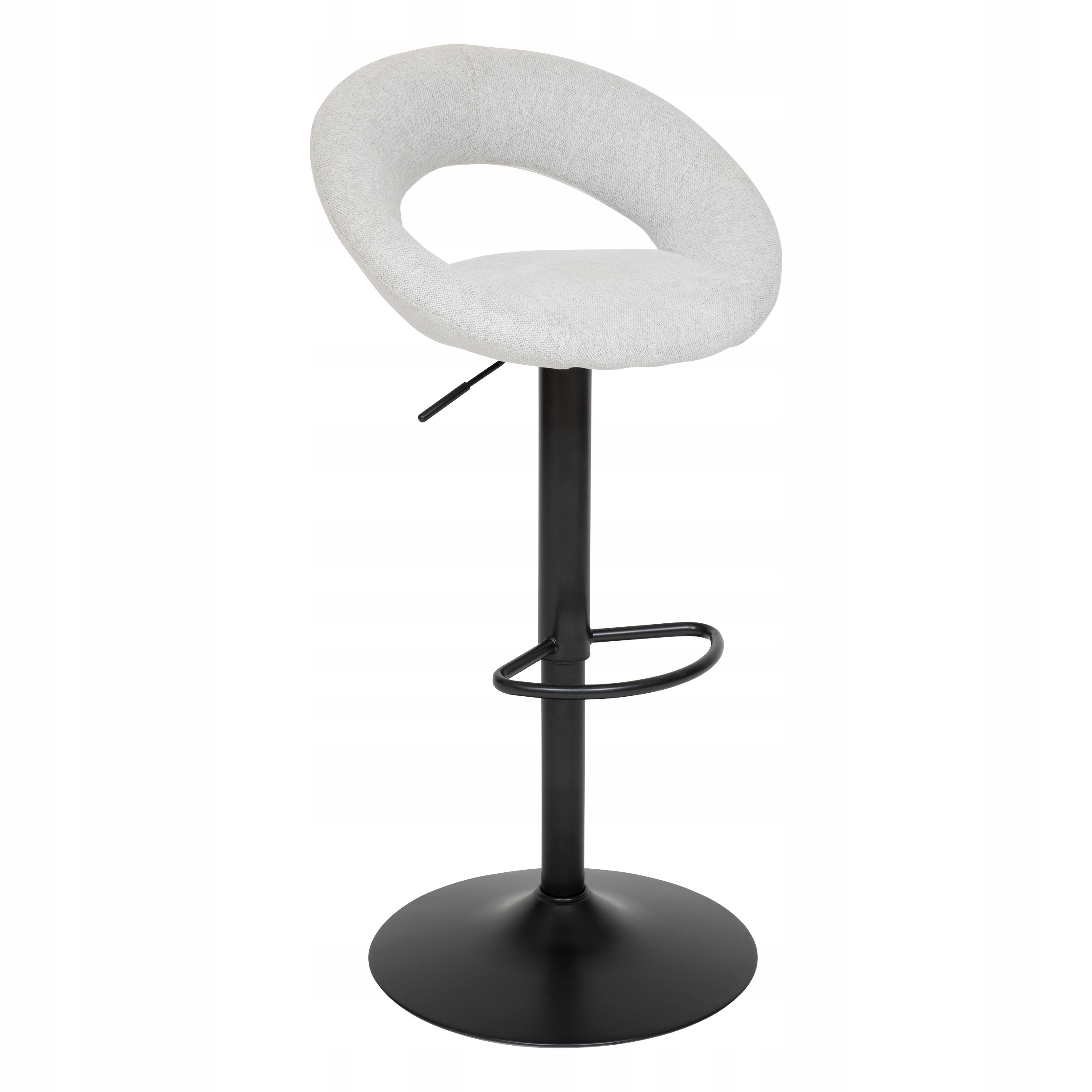 Barová židle Sasha výškově nastavitelná šedá cedrová základna opěradlo