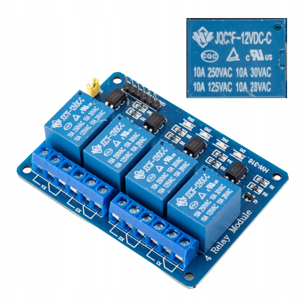 Przekaźnik MSALAMON Moduł przekaźników 4 kanały 12V dla Arduino STM32