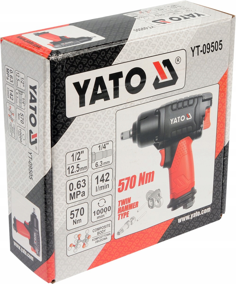 KLUCZ PNEUMATYCZNY 1/2'' 570NM Marka Yato