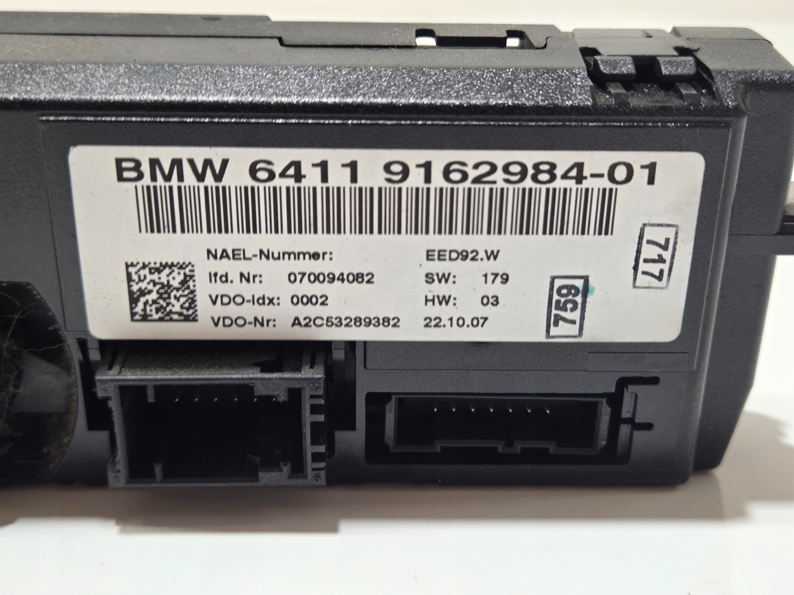 ovládací panel klimatizácie BMW E92 E93 9162984