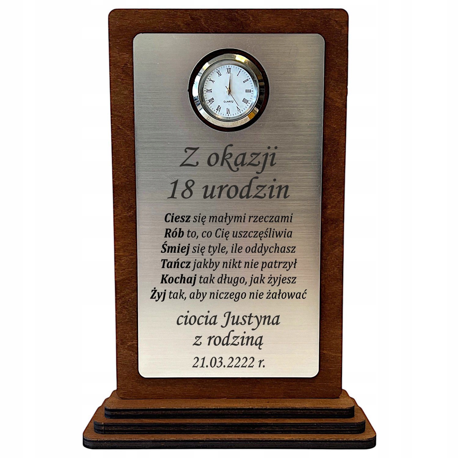 Tani Zegar na Osiemnastkę 1-99 Urodziny Dla Dziecka Chrześniaka