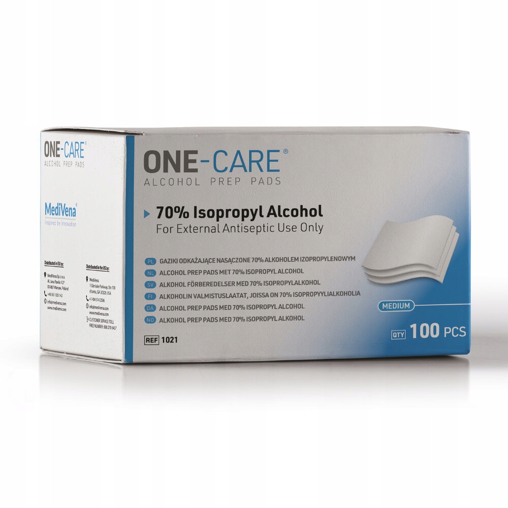 

Gaziki Nasączone Alkoholem One-care Pads