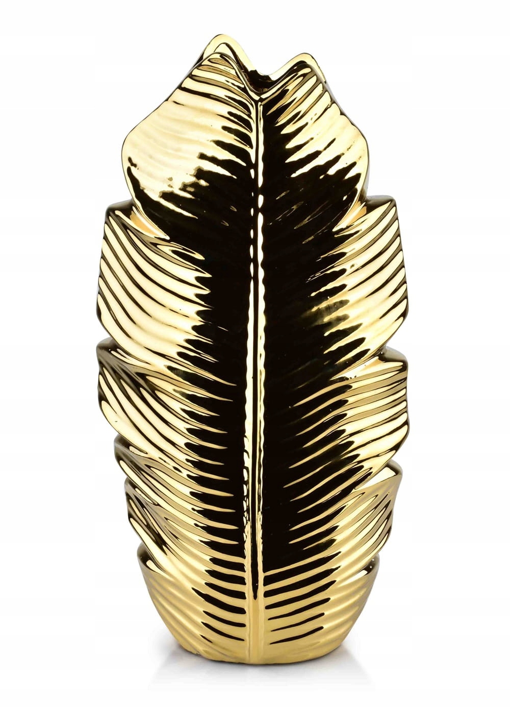 Zlatá dekorativní váza na květiny Leaf Gold 36,5 cm
