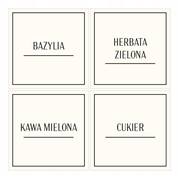 

Naklejki Etykiety Na Przyprawy Pojemniki 192 szt