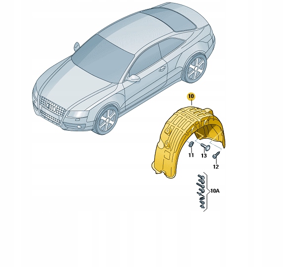 Nowe NADKOLE LEWY TYŁ AUDI A4 B8 8K0810171B ASO