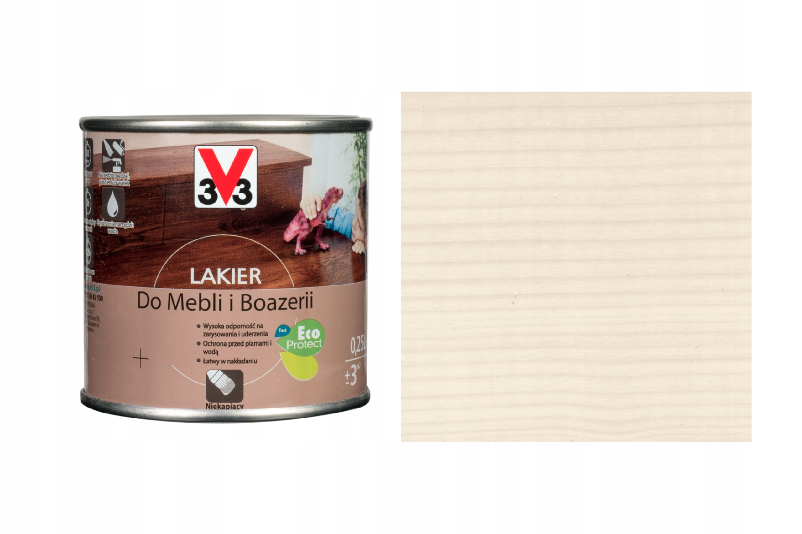 

V33 Lakier Do Mebli i Boazerii Biała Mat 0,25L