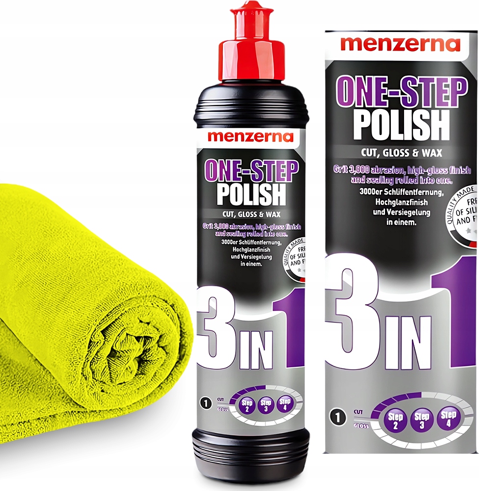 Menzerna 3w1 One Step Pasta Polerska Do Usuwania Rys 3in1 250ml MIKROFIBRA