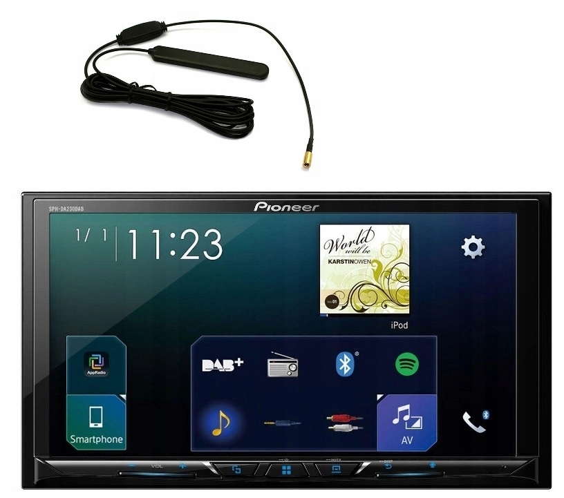 Pioneer SPH-DA230DAB Autorádio 2DIN Bt CarPlay Android anténa Dab