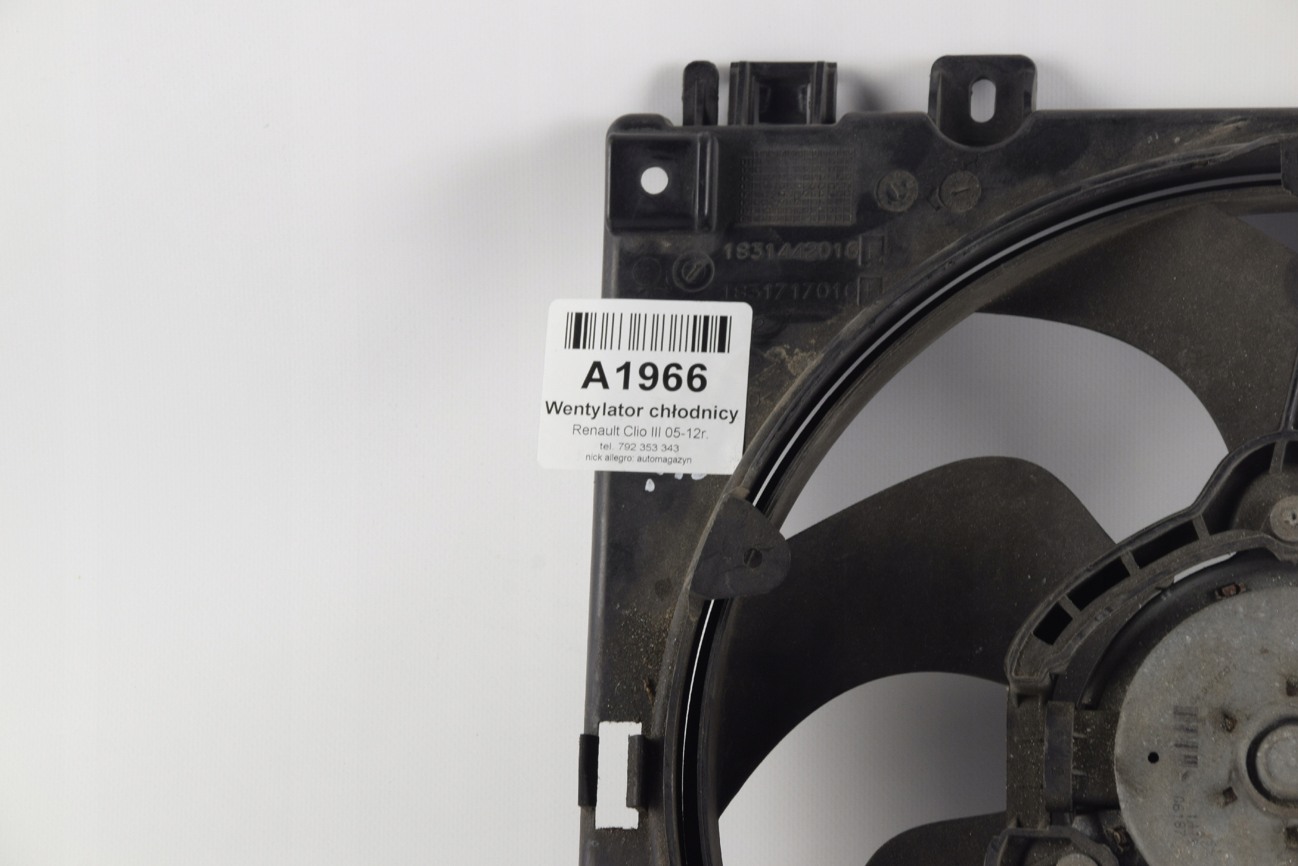Wentylator chłodnicy Clio III 3 05-12r 1.2 1.4 1.5 Producent części Renault OE