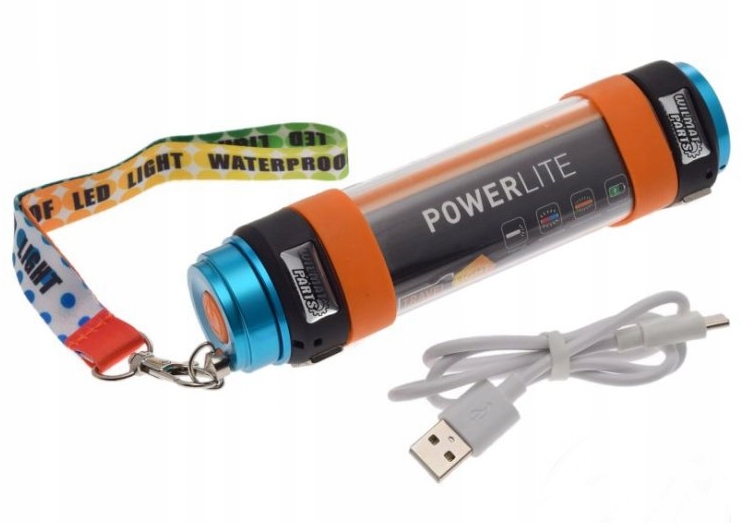 Latarka lampa kempingowa wodoszczelna usb 9 funkcj