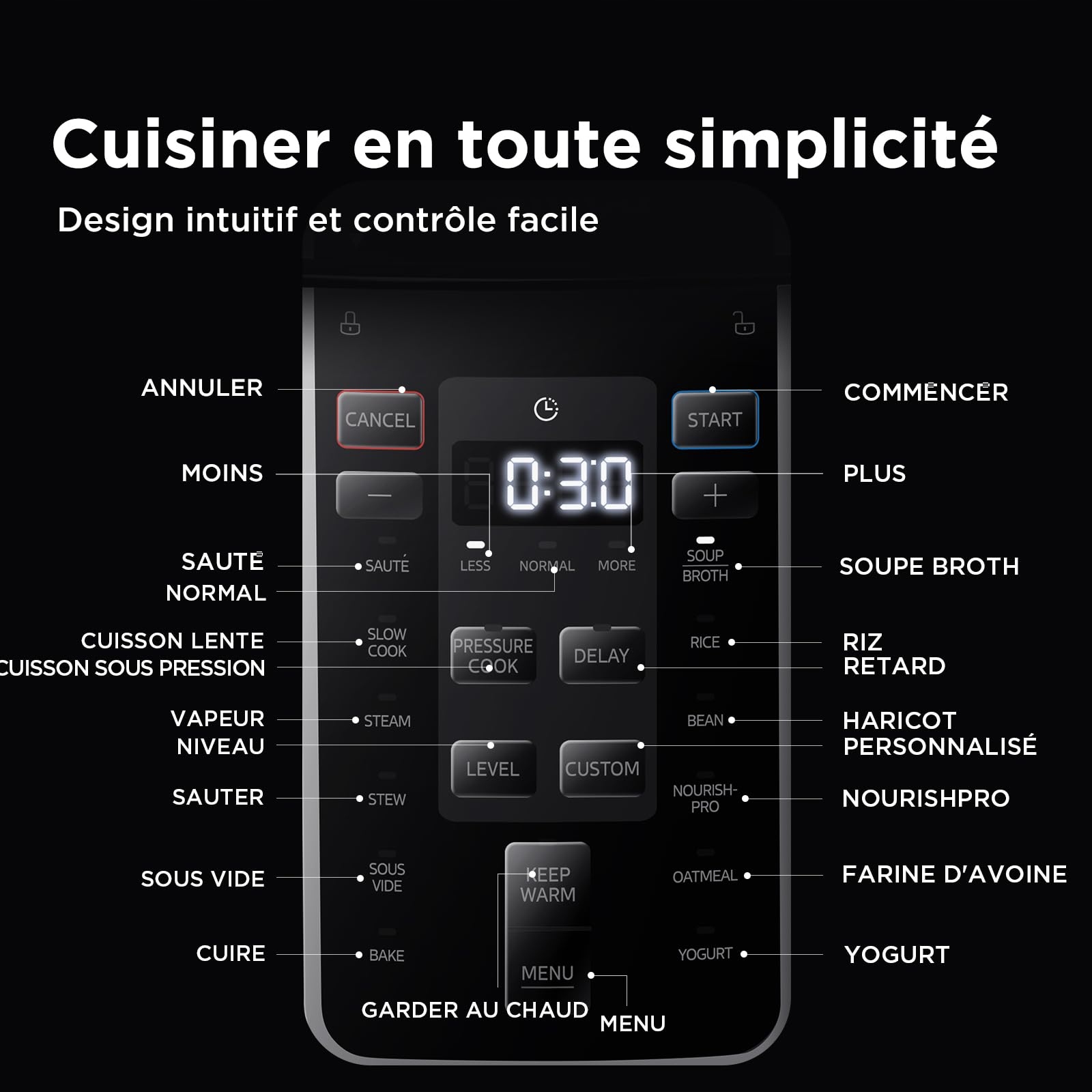 MIDEA Elektryczny Multicooker 9w1 12 Programów Jogurtownica Wolnowar 6L — miniatura 4