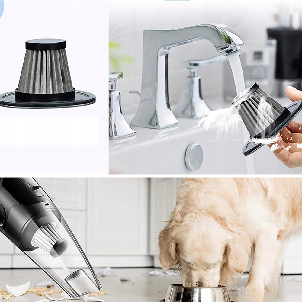 ODKURZACZ RECZNY BEZPRZEWODOWY AKUMULATOROWY DO SAMOCHODOWY + KOŃCÓWKAMI Zasilanie akumulatorowe