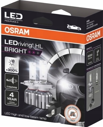 Żarówki LED OSRAM LEDriving HL Gen2 H4 12/24V 14W (6000K) - sklep
