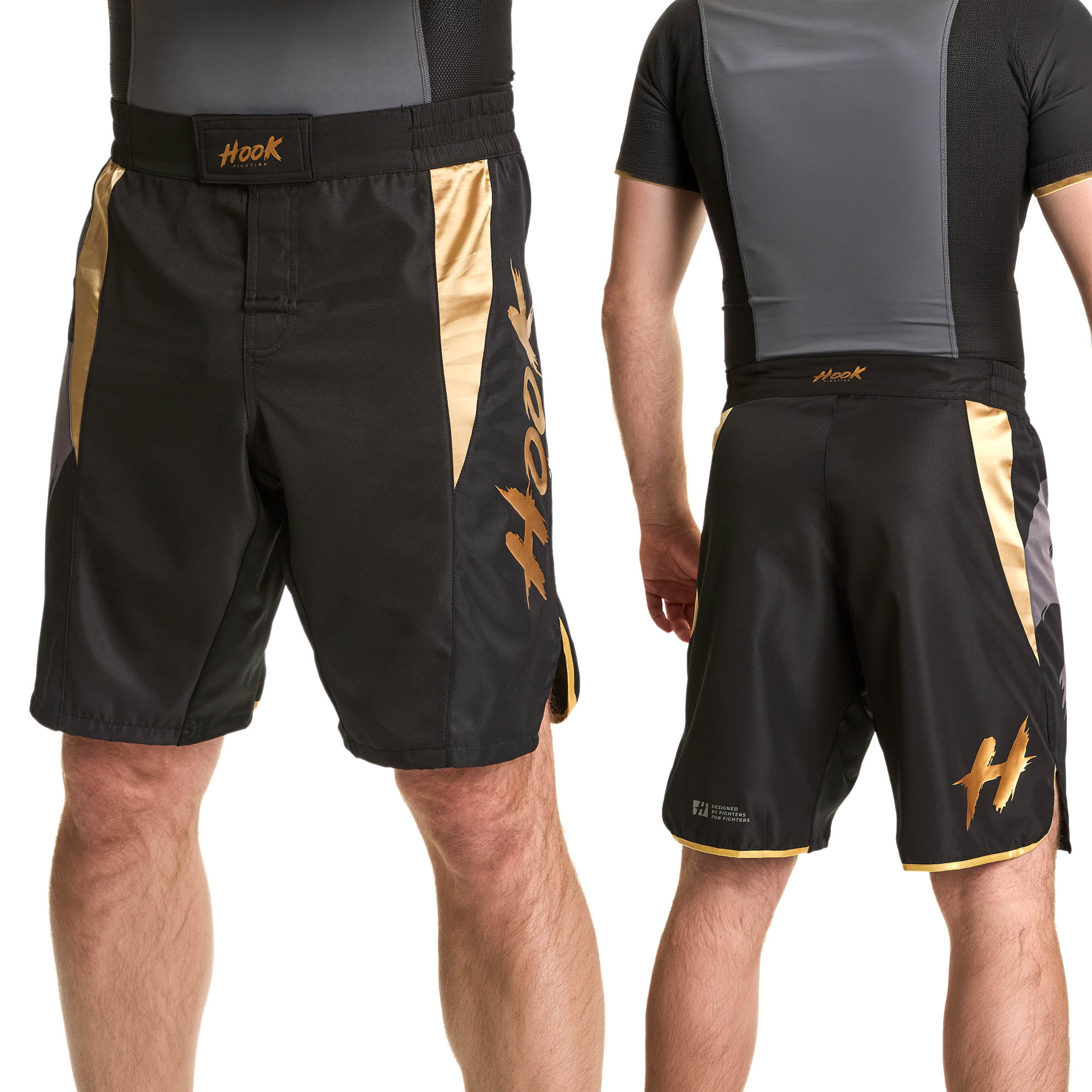 Spodenki treningowe męskie Hook Fighting Ready To Spar czarny 2XL