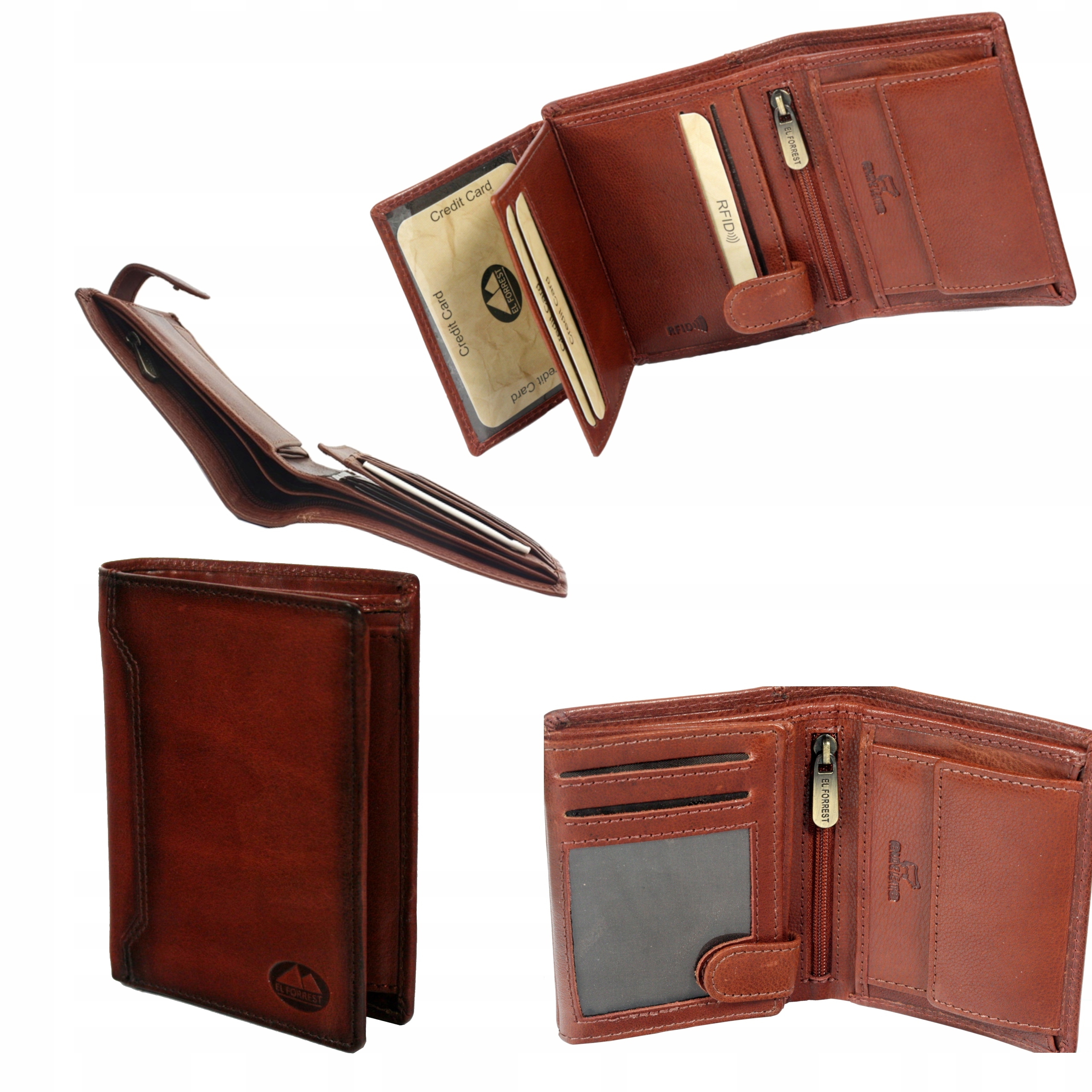 Pánská kožená peněženka hnědá, ochrana Rfid karet, malá jako dárek