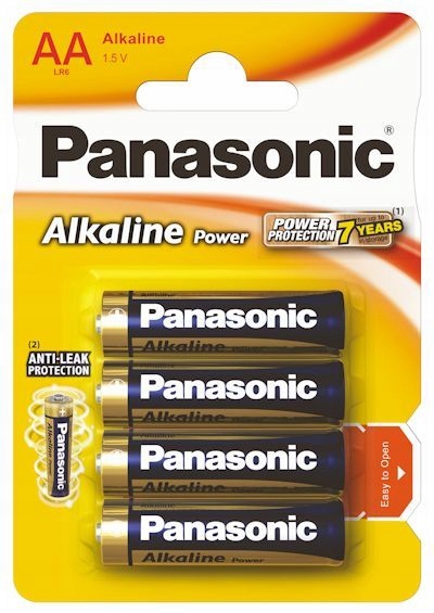4 x Baterie alkaiczne Aa LR6 R6 Panasonic bateria grube paluszki