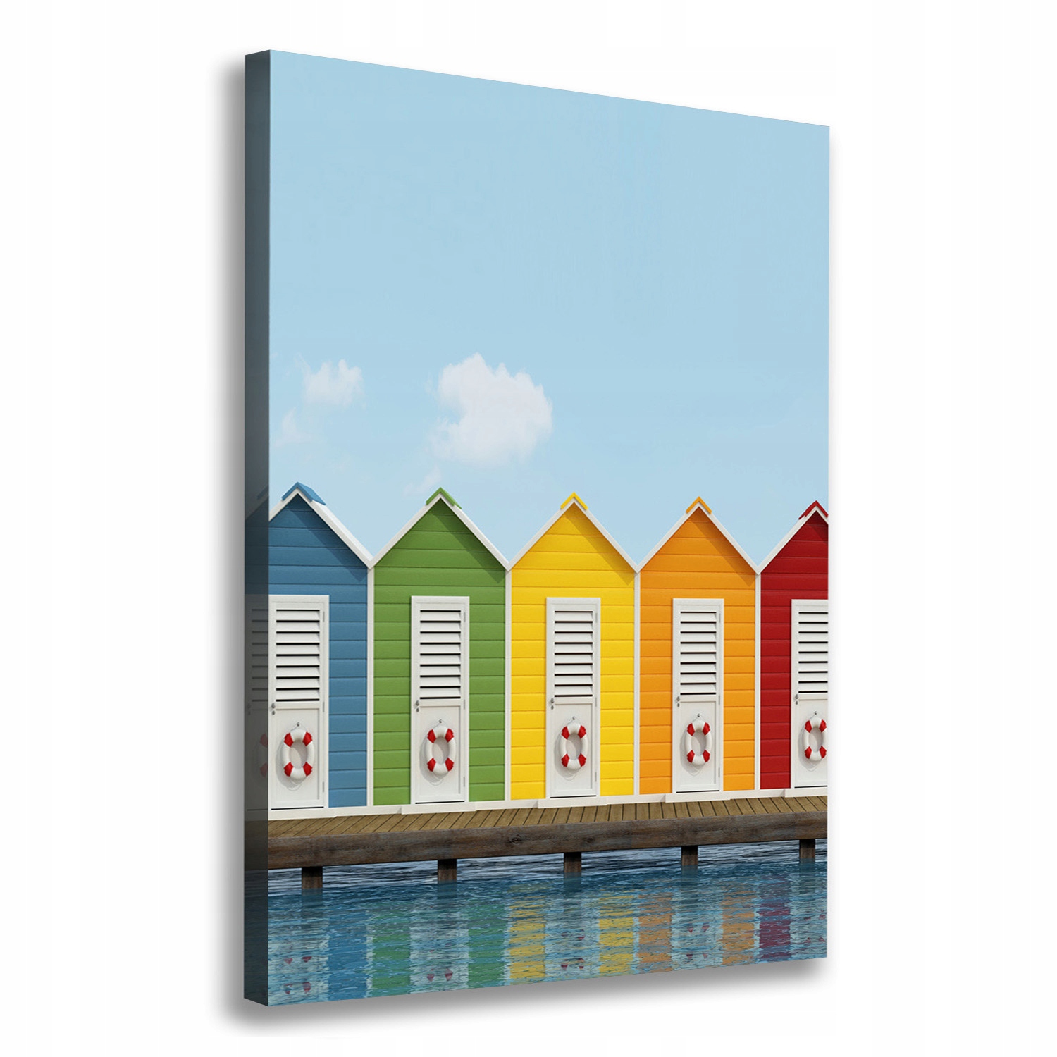 

Foto obraz na płótnie Plażowe kabiny 70x100 cm