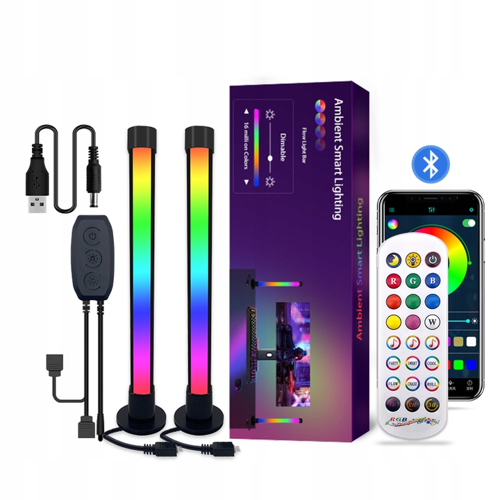Lampki Kolumny Led Smart Desk Rgb App Bt Usb Game