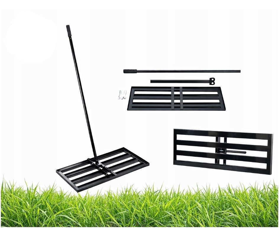 NIWELATOR OGRODOWY TERENU RĘCZNY 80X30CM RÓWNIARKA DO TRAWNIKA