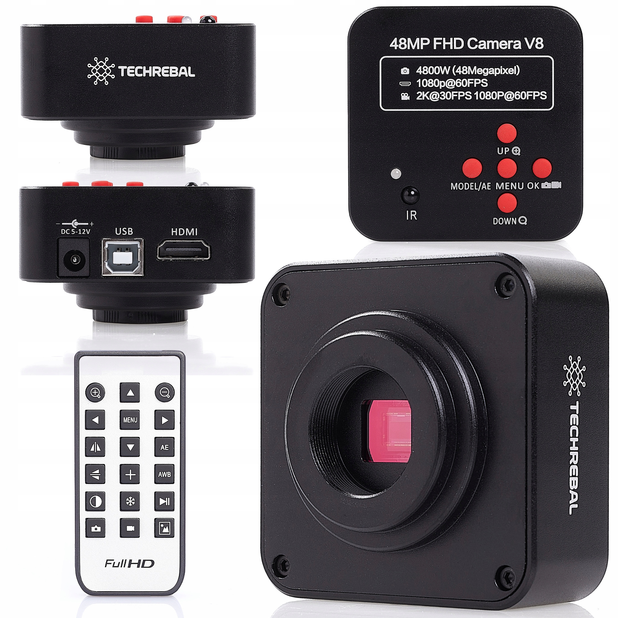 Mikroskopická Kamera Pro Mikroskop 48 Mp Hdmi Usb Černá 1080P 60 Fps