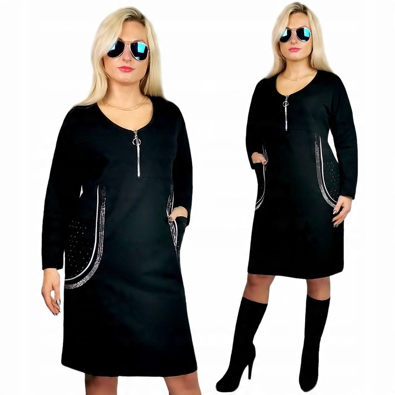 

Modna Klasyczna Prosta Sukienka 48 4XL