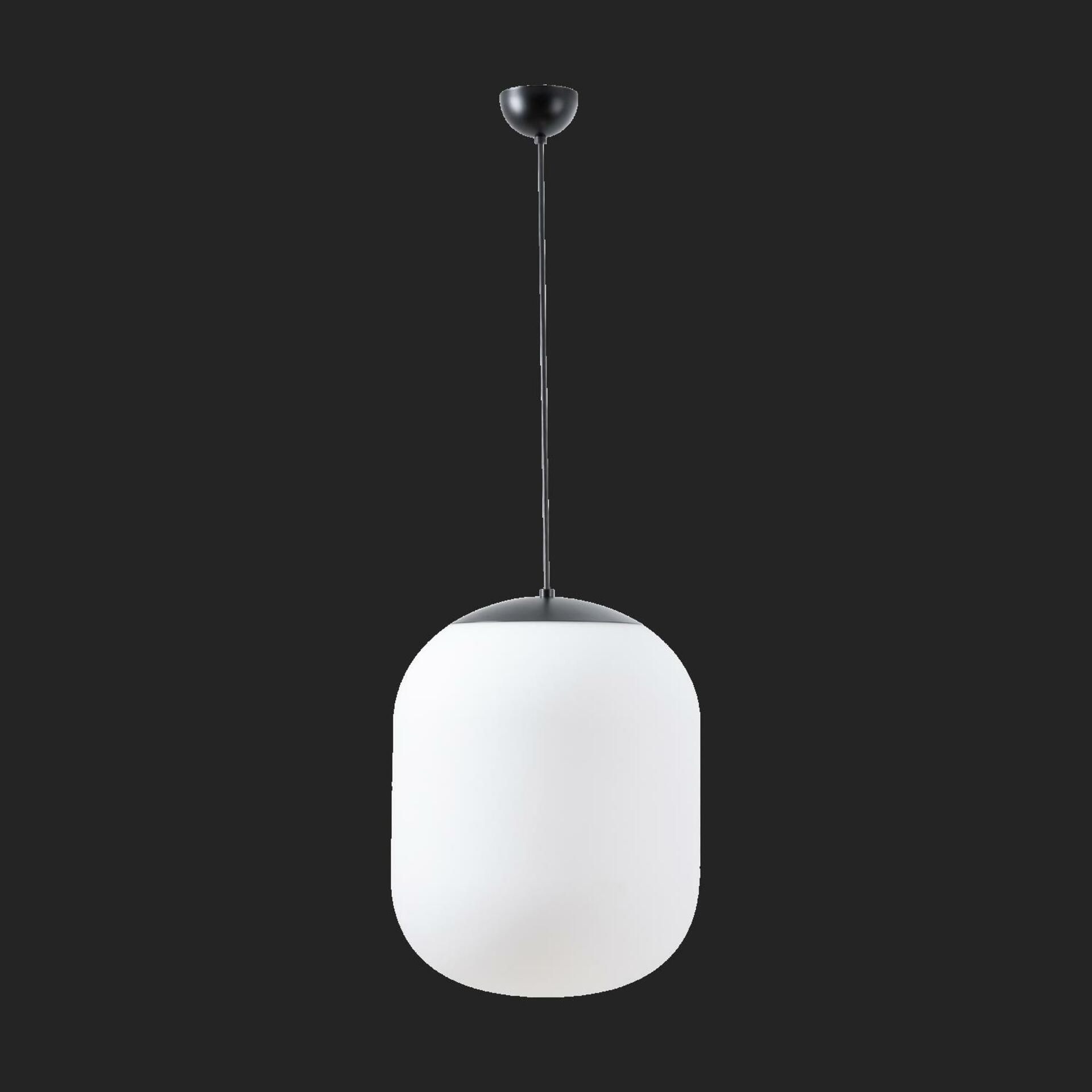 Osmont 58172 Tania S1 závesné sklenené svietidlo čierna biela IP40 100W E27