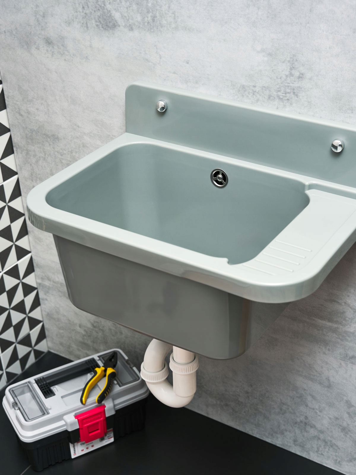 ZLEW GOSPODARCZY Komora Techniczna Roboczy Szary Pralnia Garaż Kotłownia Linia VIGO