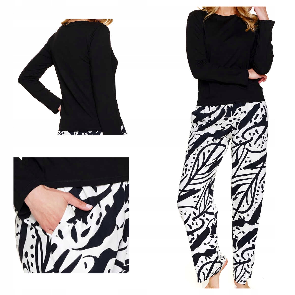 Doctor Nap Dámské pyžamo z viskózy s dlouhým rukávem Pm 7309 la palma XL