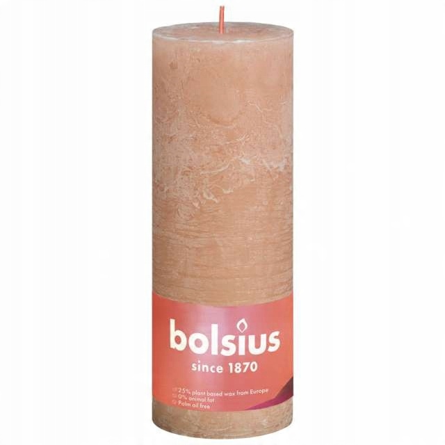 

Świeca rustykalna pieńkowa Mglisty Róż rozm. XL
