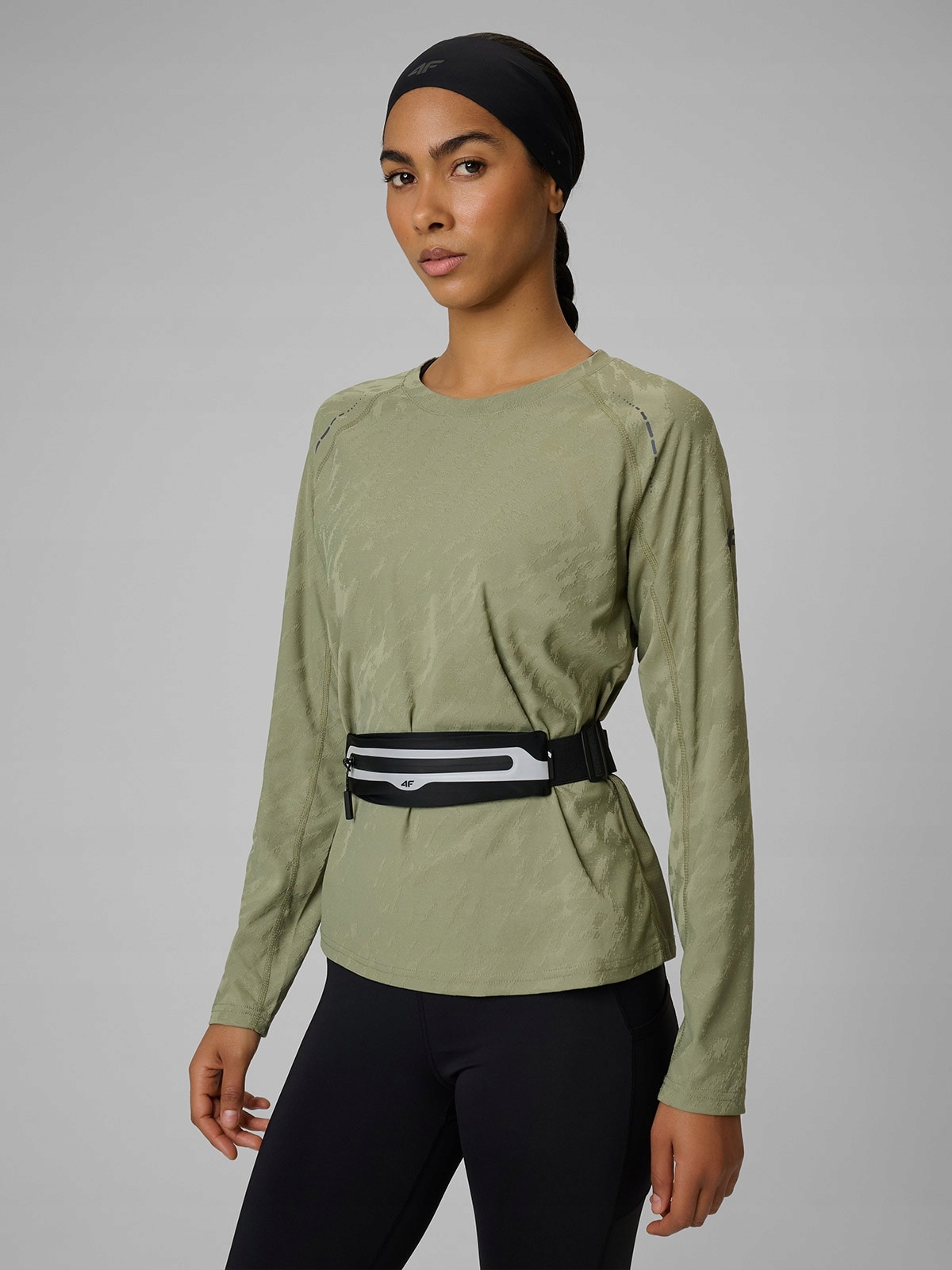 4F Dámský Olivový Rychleschnoucí Longsleeve