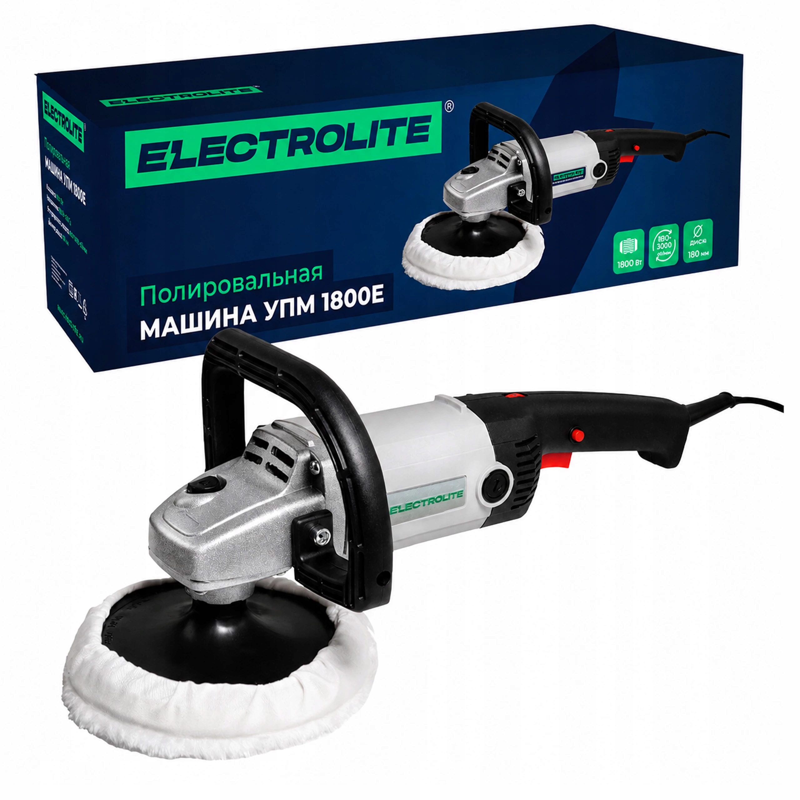 Univerzálna leštička do auta 1800 W Regulácia otáčok 600-3000 Rpm 180 mm