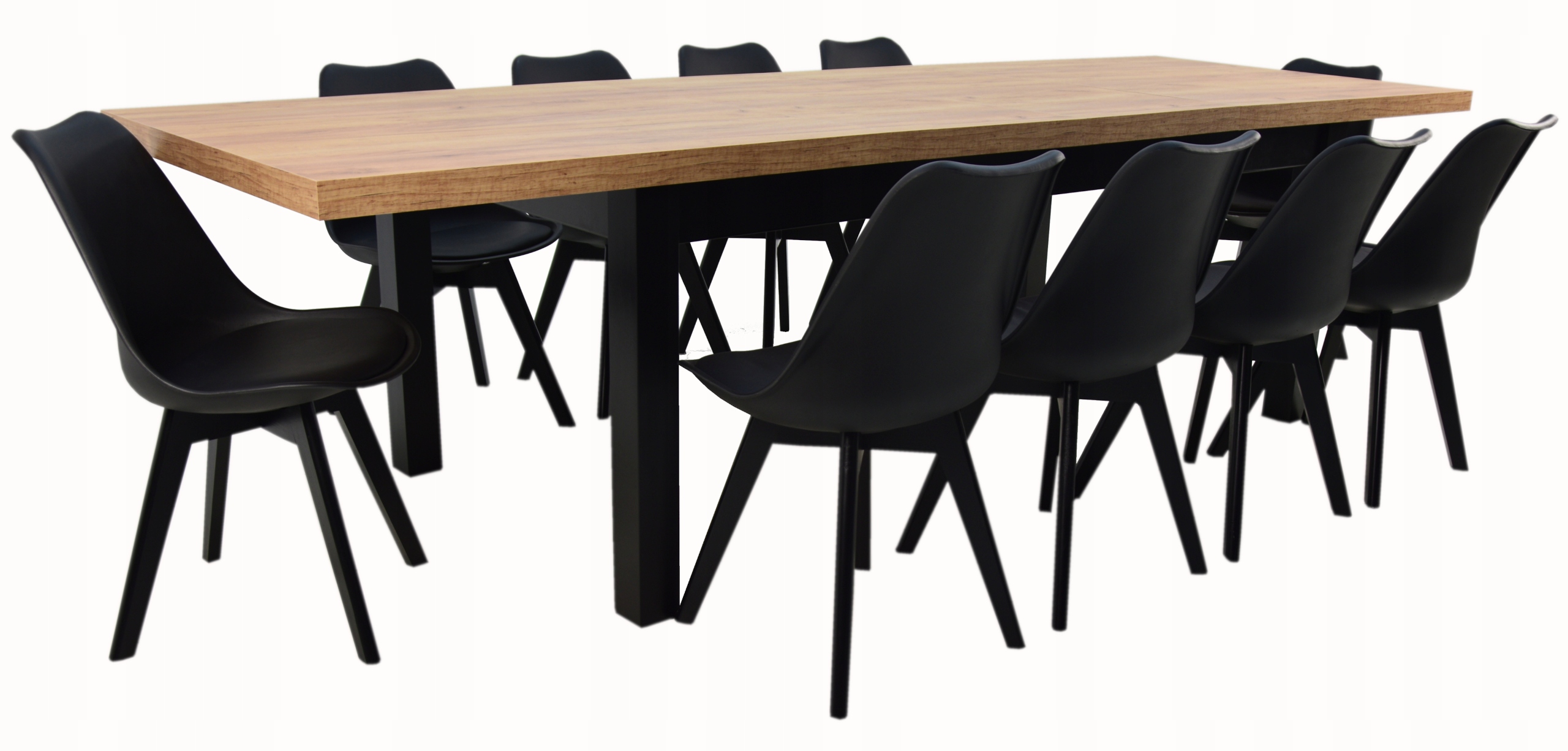 ZESTAW kuchenny stół i 10 kubełkowych krzeseł EKO