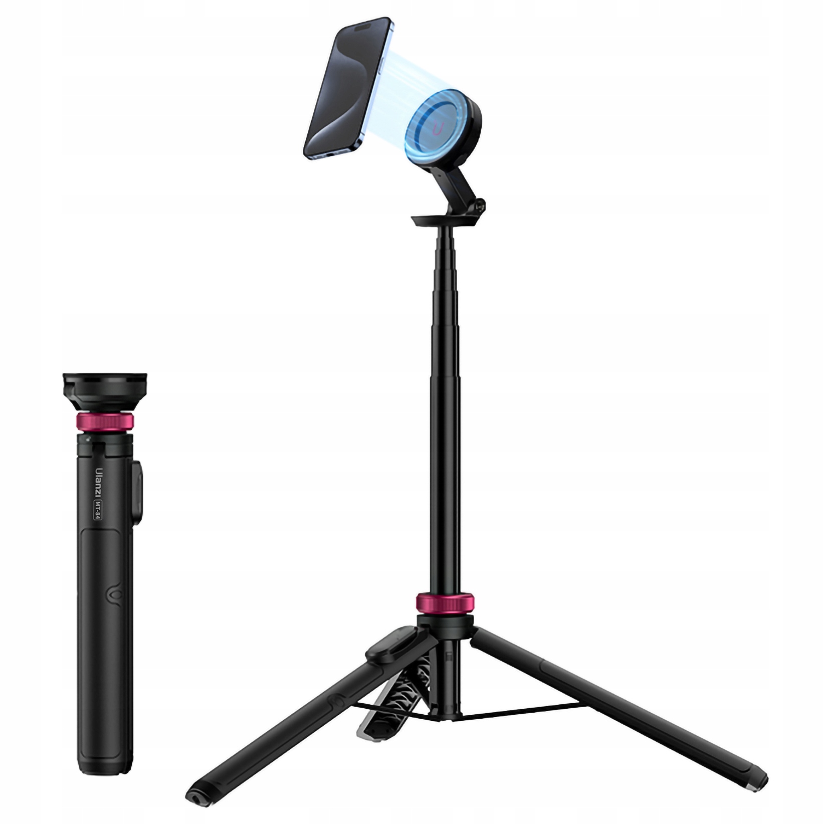 ULANZI MT-84 Magnetyczny Selfie Stick 153cm Statyw Telefonu iPhone — miniatura 13
