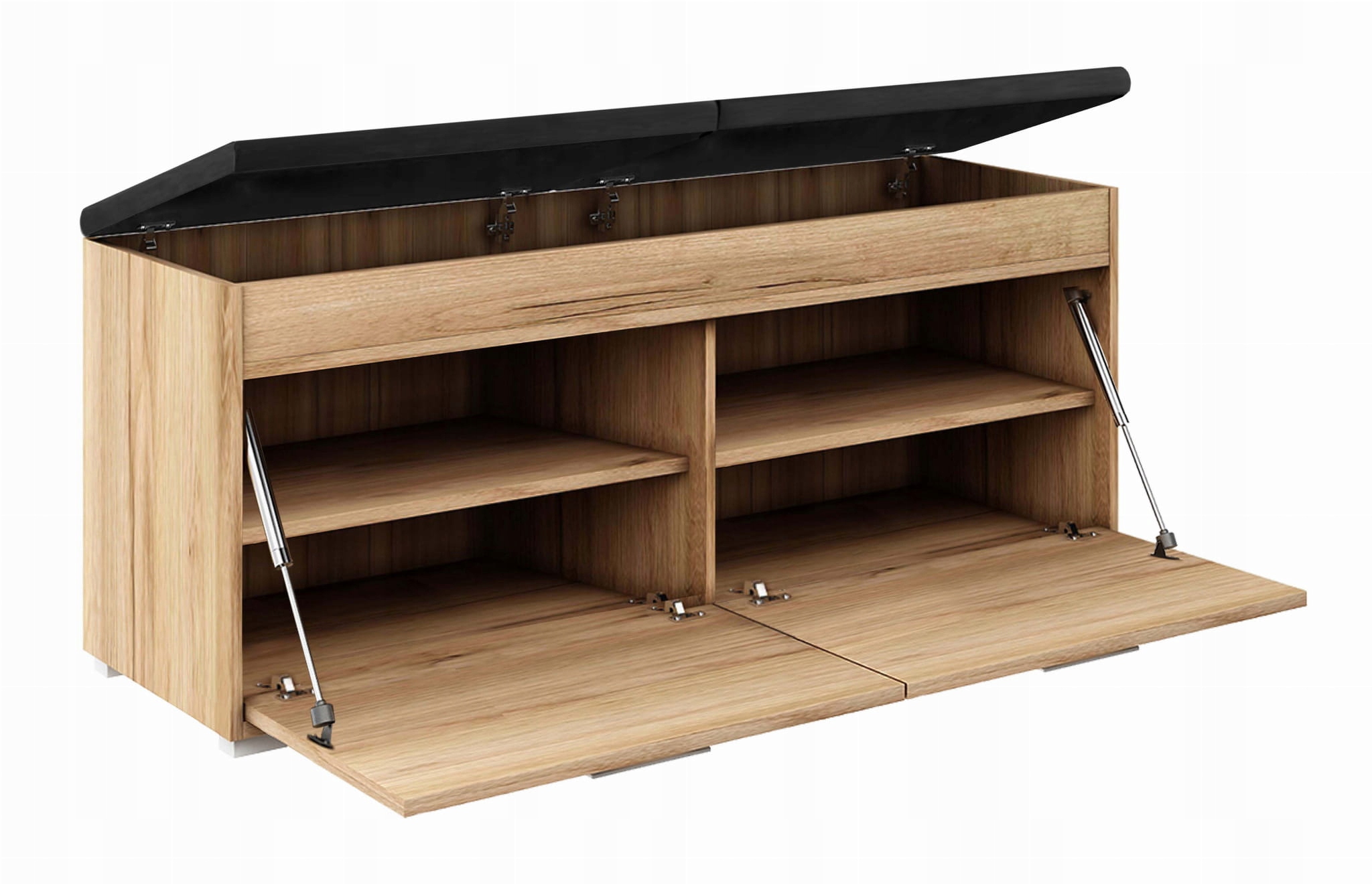 SZAFKA NA BUTY FALA 2 DĄB ZŁOTY SIEDZISKO CZARNE Kod producenta Fala 2