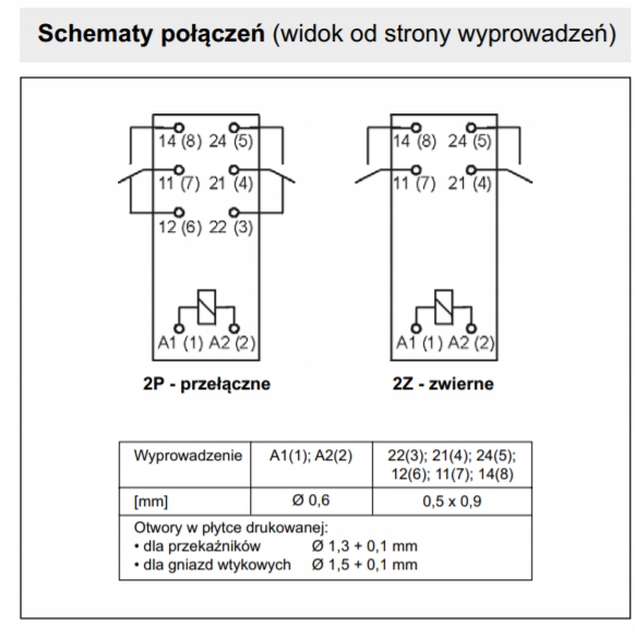 [1szt]Przekażnik RM84 Cewka 12Vdc 2styki 8A przeł Symbol RM84-2012-35-1012