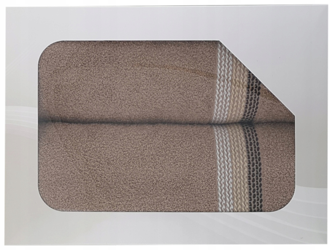 Komplet 2 ręczników Ombre 50x90 70x140 pudełko Frotex Greno beżowy
