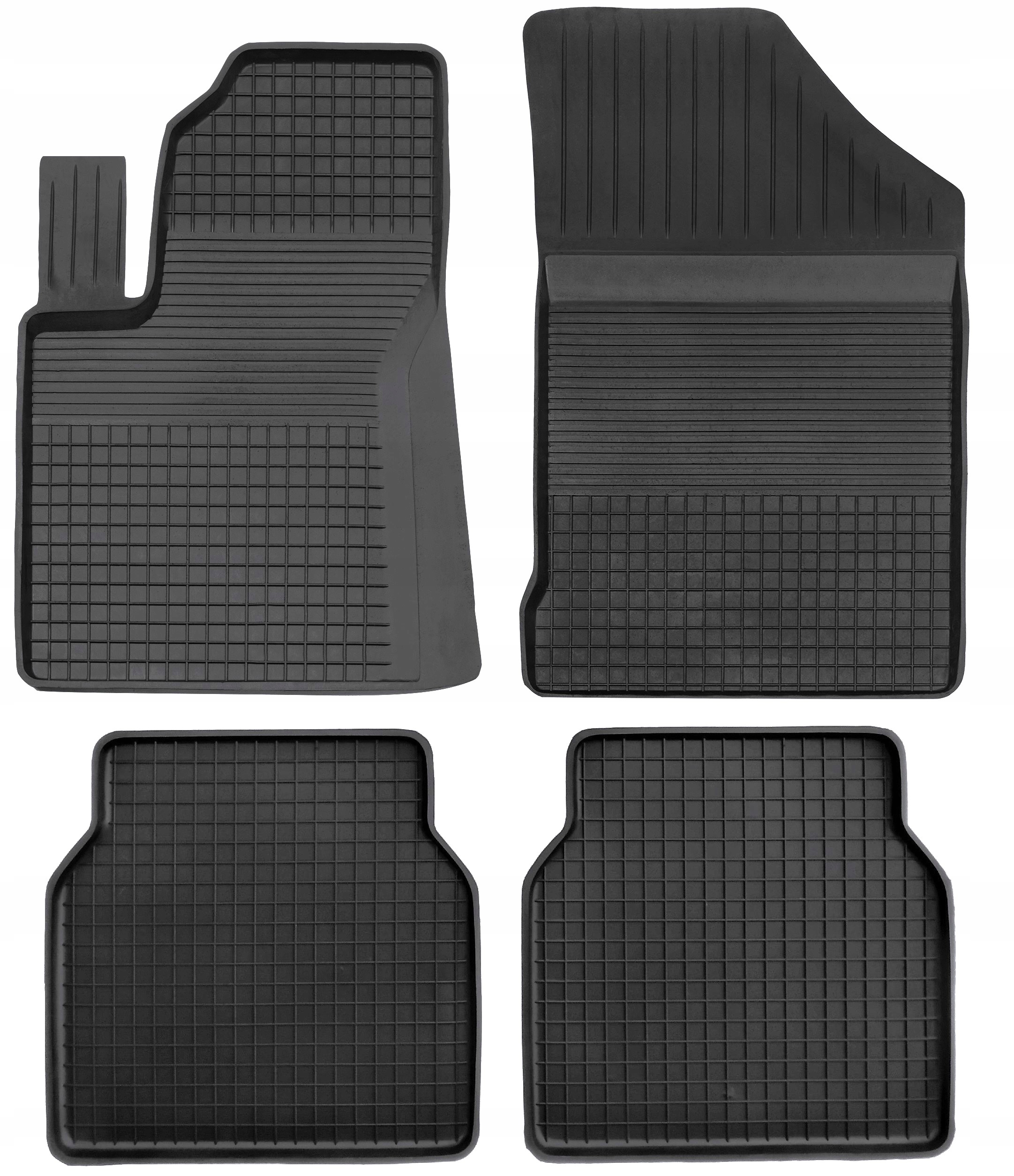 Dywaniki gumowe korytkowe 2 cm komplet do Citroen C3 Aircross od 2017-