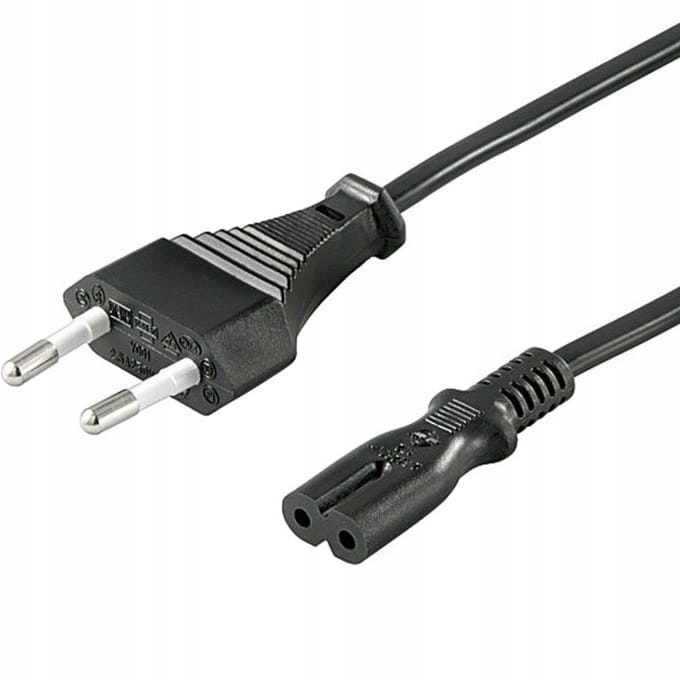 

Kabel zasilający ósemka 3m czarny Goobay Euro/C7