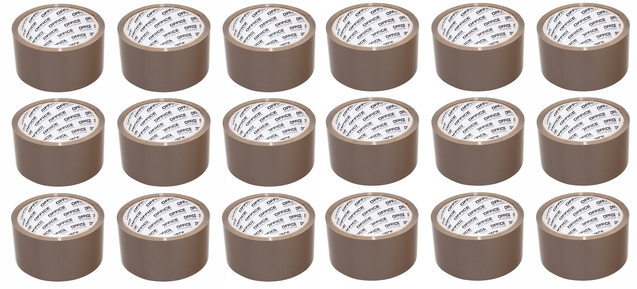 

Taśma pakowa klejąca 48mm 50y brązowa 18 sztuk