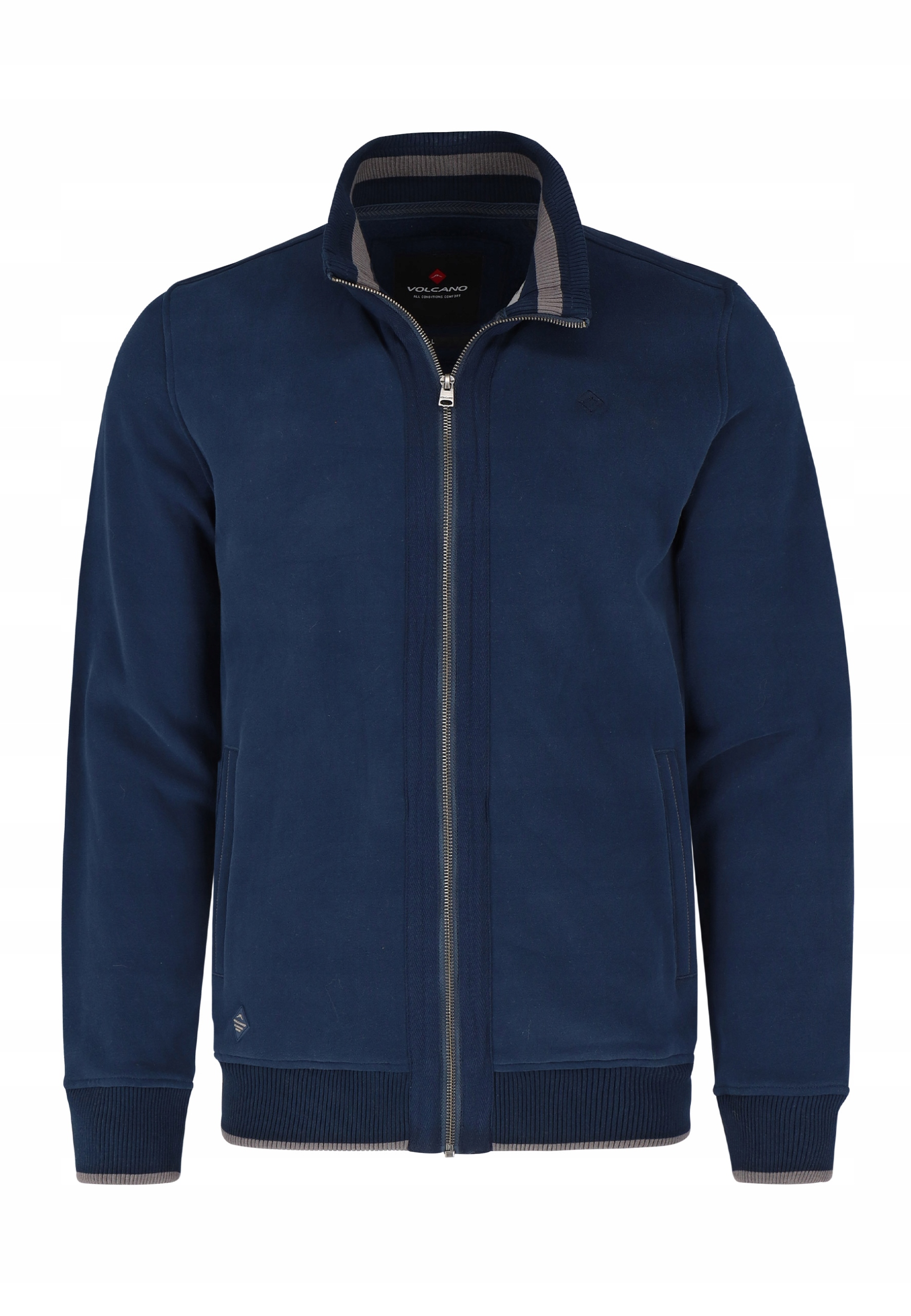 Pánská teplá modrá mikina s se stojáčkem Volcano B-led 3XL