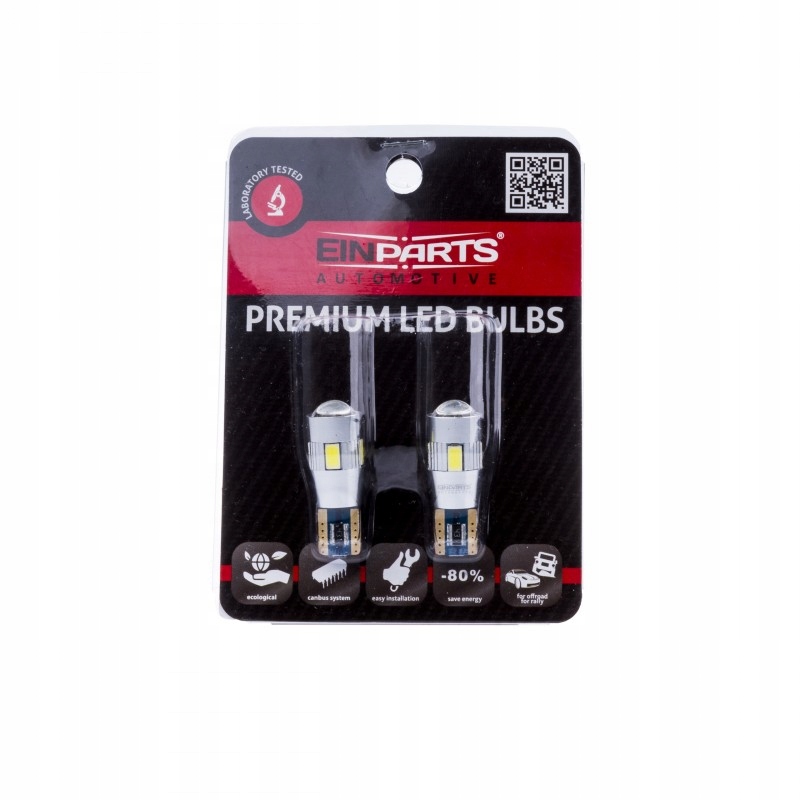 ŻARÓWKI LED W5W T10 CANBUS EINPARTS EPL07 SUPER BIAŁE ALUMINIOWA OBUDOWA