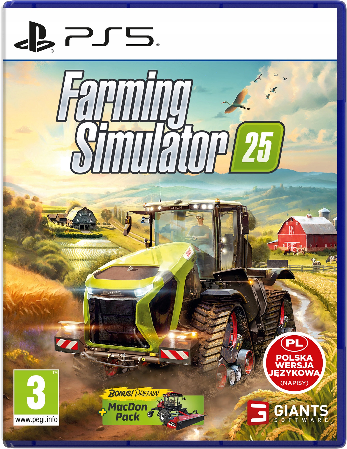 FARMING SIMULATOR 25 симулятор фермы 2025 MacDon Pack-PS5-диск