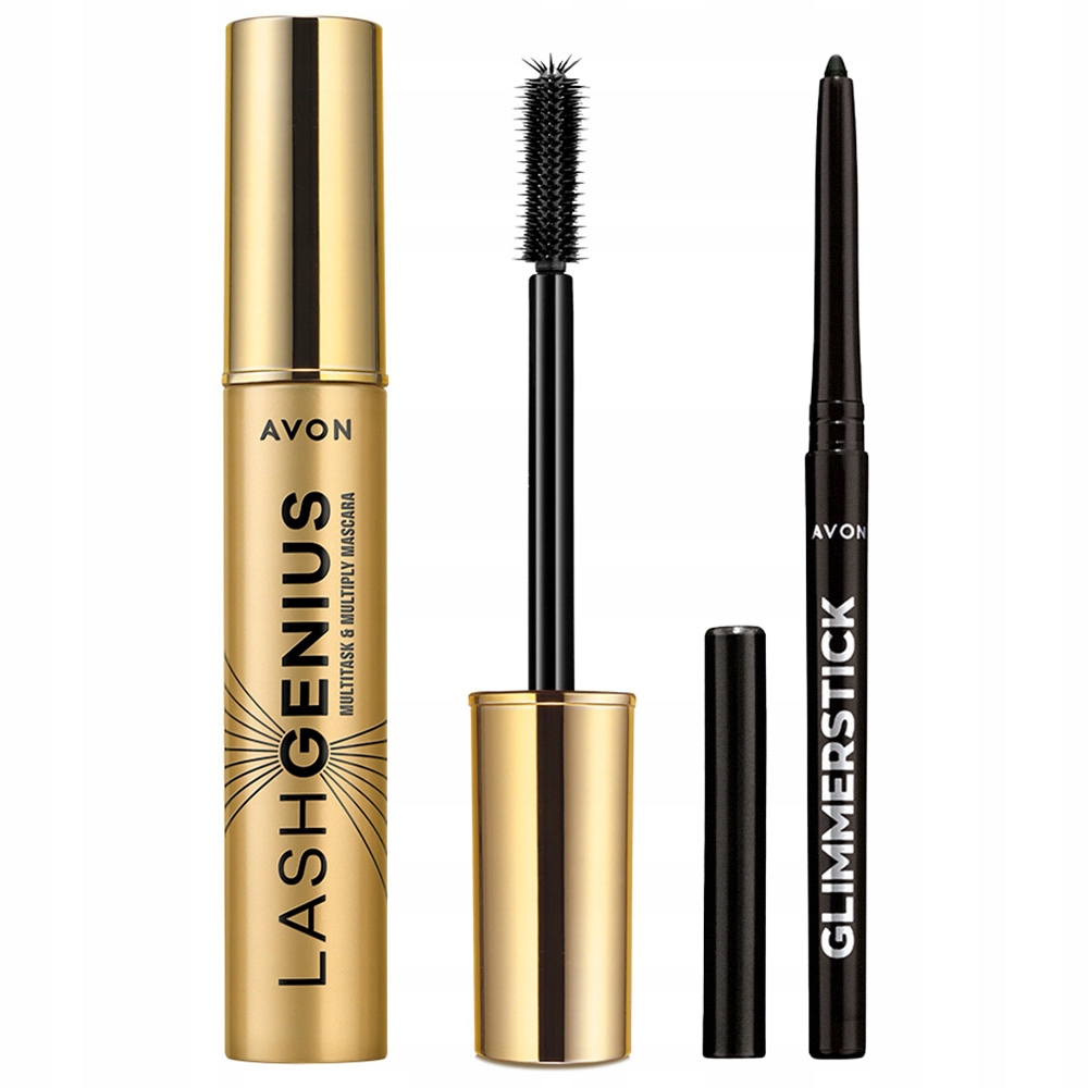 AVON ZESTAW KOSMETYKÓW TUSZ DO RZĘS GENIUS + KREDKA DO OCZU CZARNA +GRATIS