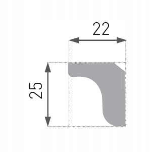 Dekoracyjna listwa PRZYSUFITOWA E-3 BIAŁA XPS 4mb Kod producenta E-3