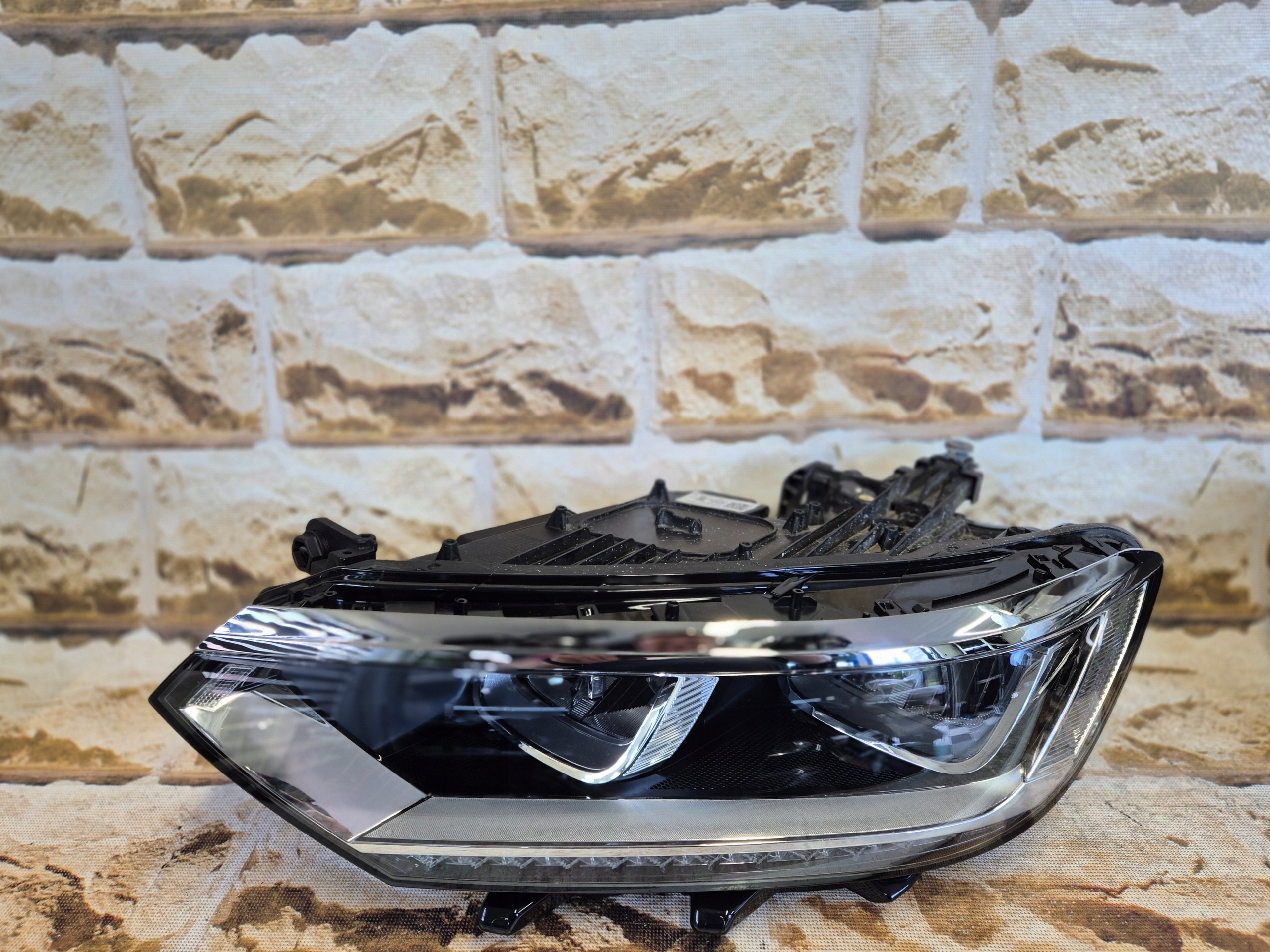 vw passat b8 3g1941773 lewa lampa full led bez soczewki z chromem komplet