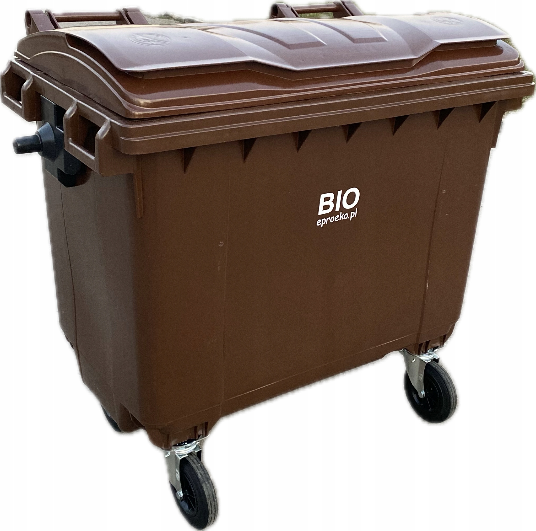 Pojemnik kontener kosz 660l brązowy na śmieci odpady śmietnik eproeko P-ń