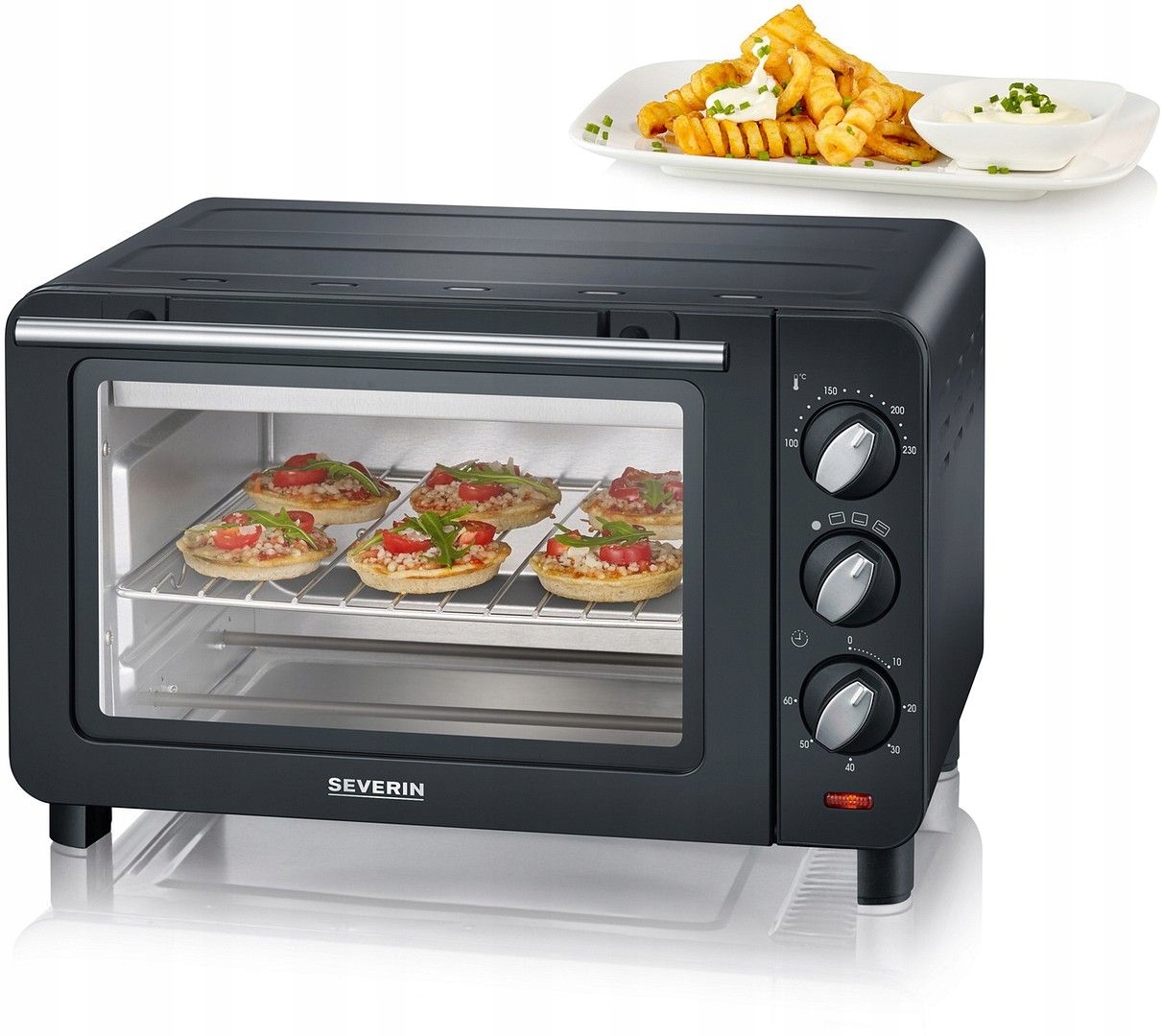 Mini Piekarnik Elektryczny Stołowy 14L 1200W Kompaktowy Severin TO2042