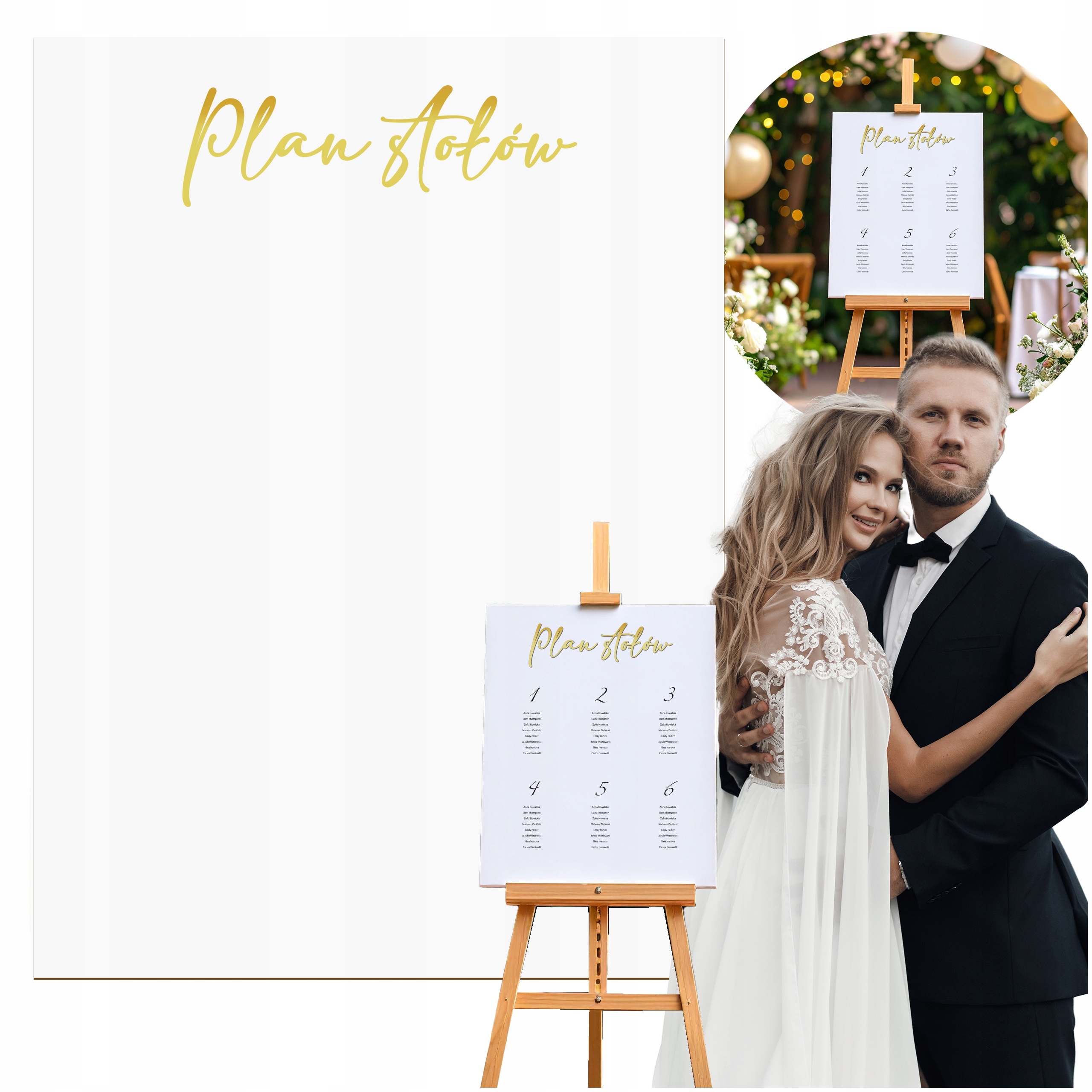 Tabule rozmístění hostů Plán stolu svatba svatební hostina Písmena z plexi zlaté